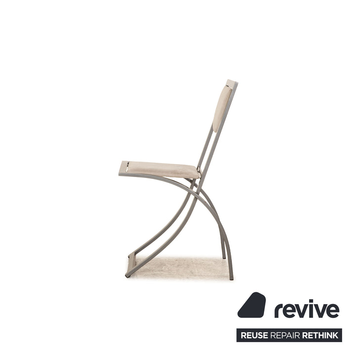 Lot de 4 chaises KFF Sinus en tissu gris salle à manger