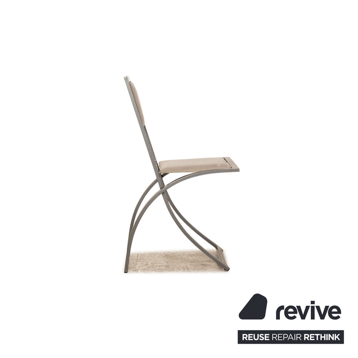 Lot de 4 chaises KFF Sinus en tissu gris salle à manger