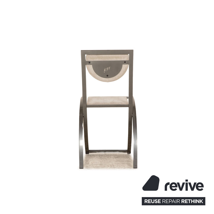 Lot de 4 chaises KFF Sinus en tissu gris salle à manger