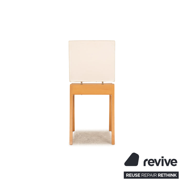 Set of 4 ligne roset Finn wood chair brown white
