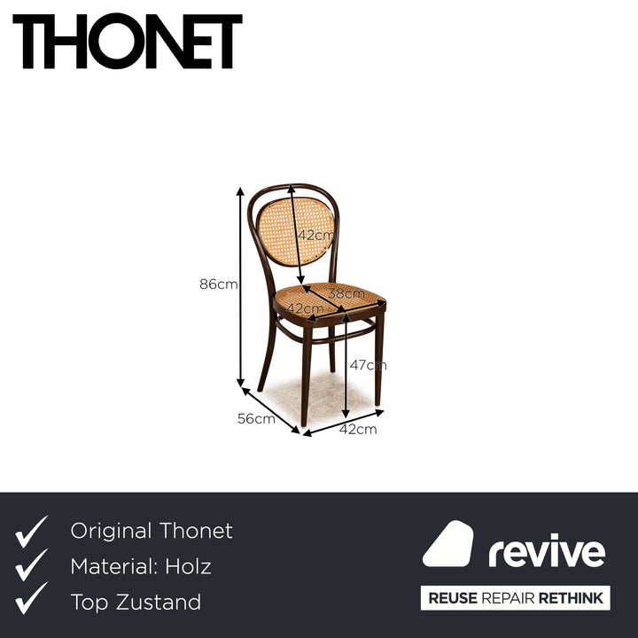 Set of 4 Thonet 98 Chairs Wood Black Coffee House