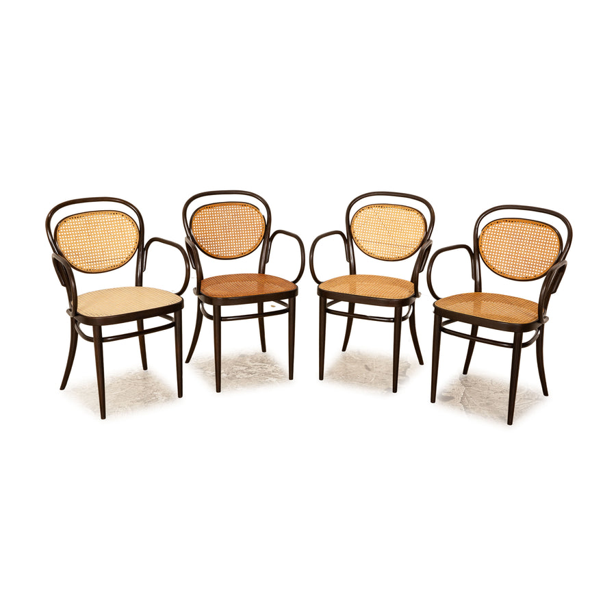 Set of 4 Thonet 78 Chairs Wood Black Coffee House