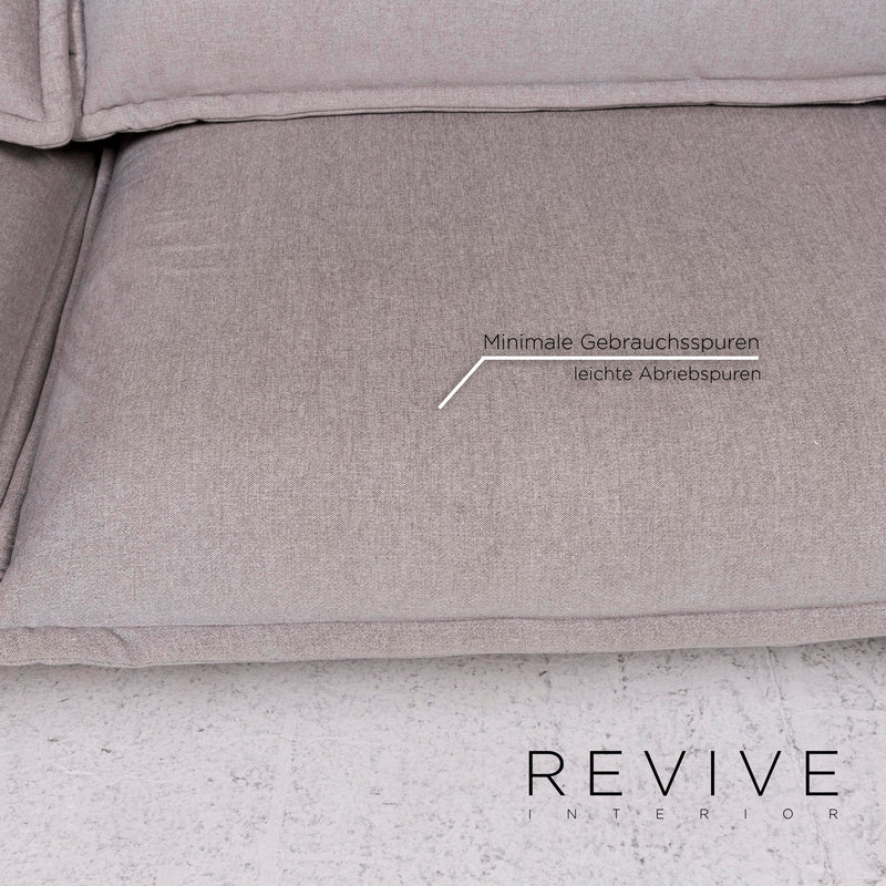 Rolf Benz Nova Stoff Sofa Grau Zweisitzer Schlafsofa Funktion Schlaffunktion Couch 