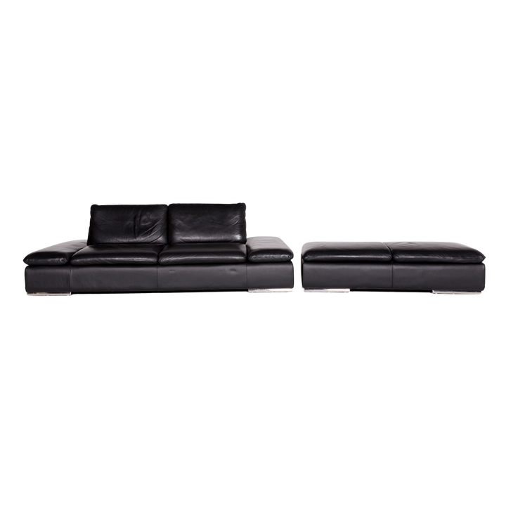 Koinor Evento Designer Leder Sofa Garnitur Zweisitzer Hocker Couch #8984