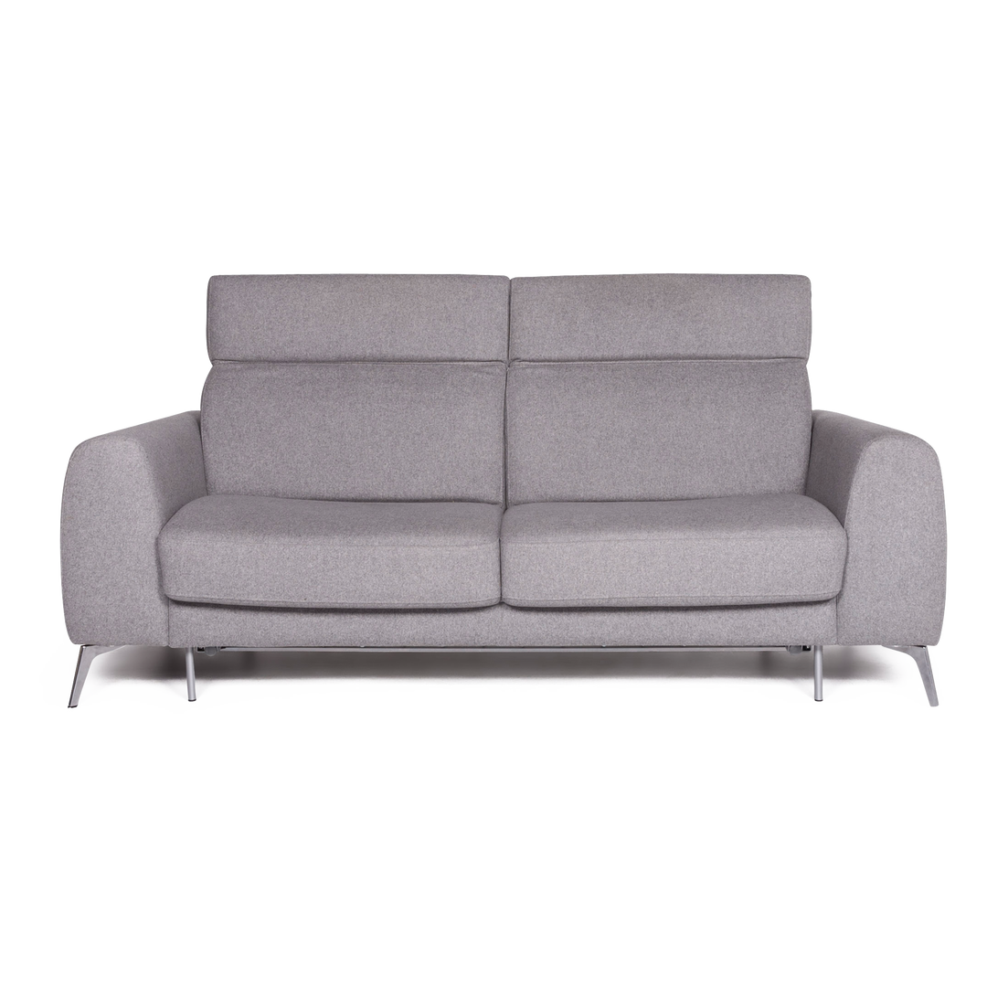 BoConcept Madison Designer Fabric Gray Function Sofa Bed Two Seater Couch #8842