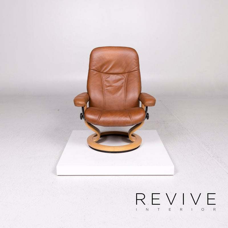 Stressless Consul Leder Sessel inkl. Hocker Braun Funktion Relaxfunktion 