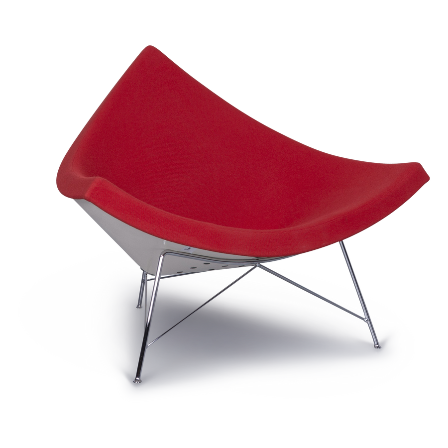 Vitra Coconut Chair Designer Fabric Armchair Red Chrome Chair #6428