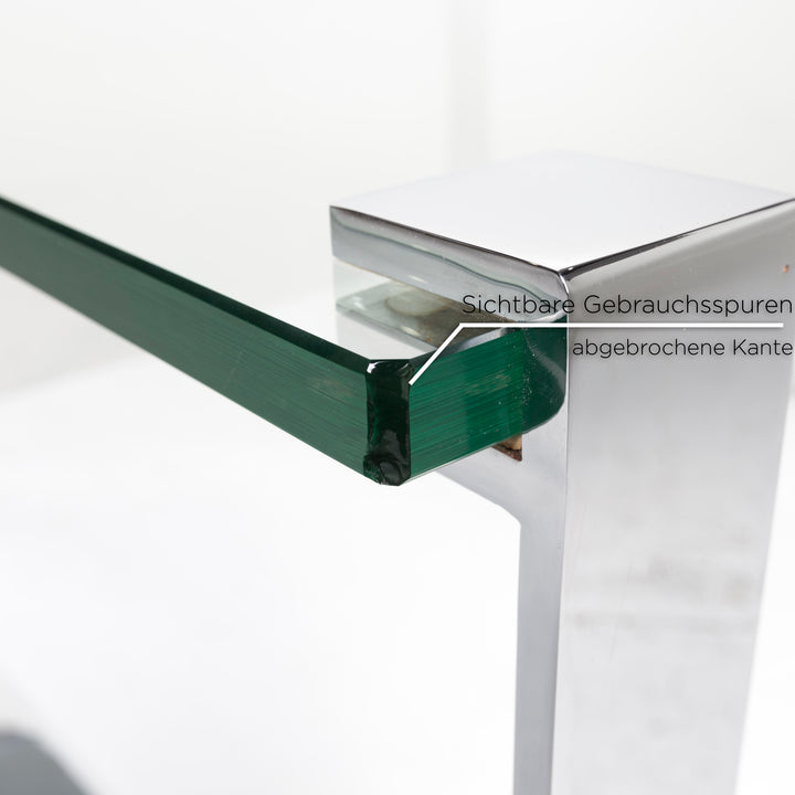 Ronald Schmitt Glas Couchtisch Silber Tisch #12164