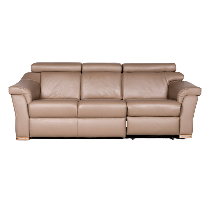 Himolla Designer Leder Sofa Braun Echtleder Dreisitzer Couch #7902