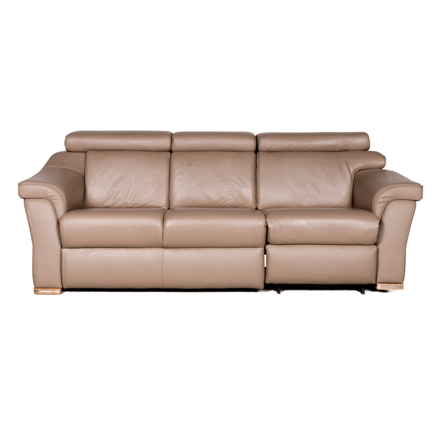 Himolla designer leather sofa brown genuine leather three-seater couch #7902