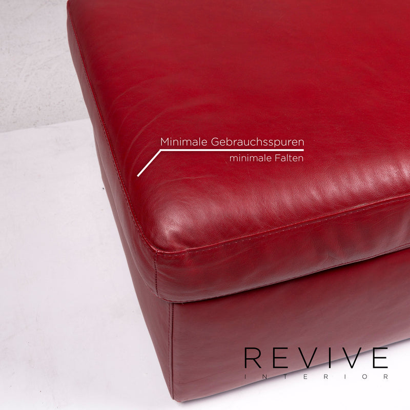 Stressless Pegasus Leder Hocker Rot Funktion Ottoman 