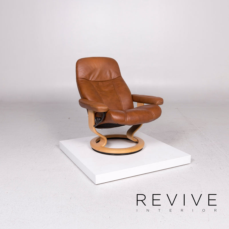 Stressless Consul Leder Sessel inkl. Hocker Braun Funktion Relaxfunktion 