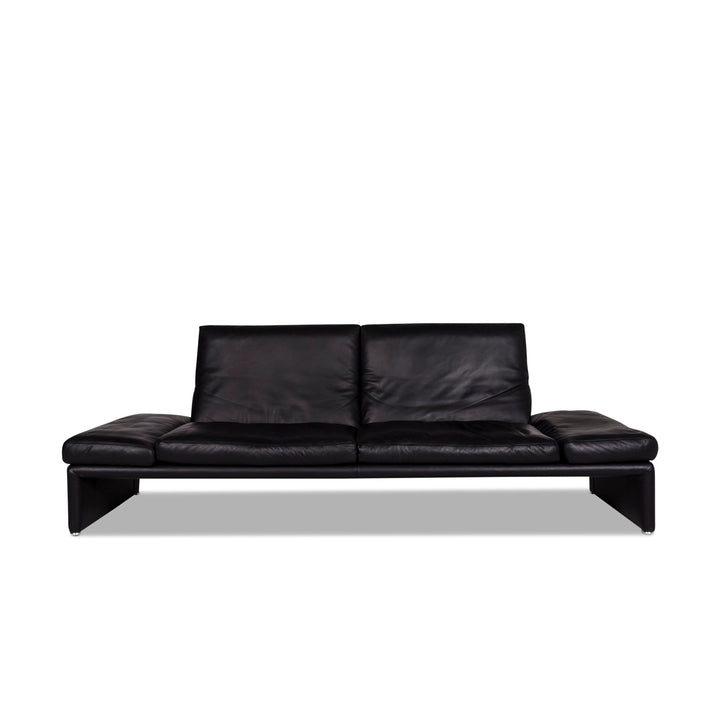 Koinor Raoul Designer Leder Sofa Schwarz Dreisitzer Relax Funktion Couch #9822