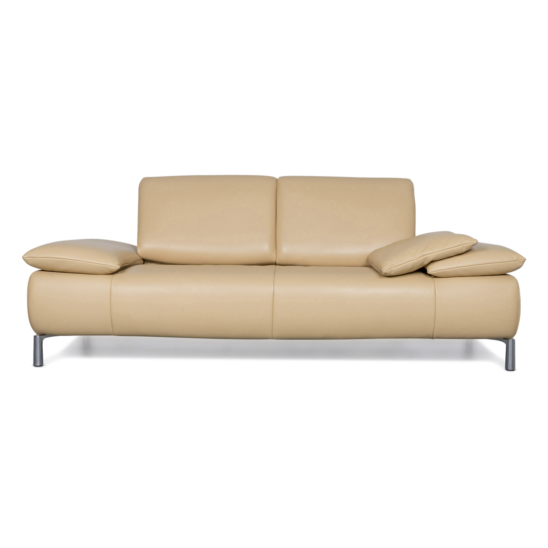 Koinor Koya designer leather sofa beige genuine leather couch #6403