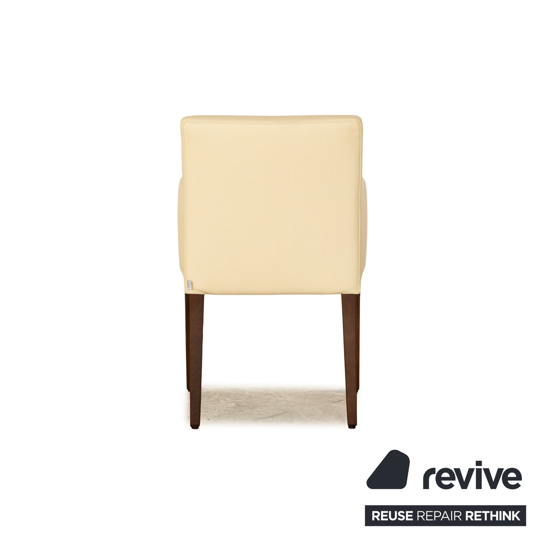 Lot de 6 chaises en cuir Christine Kröncke beige salle à manger