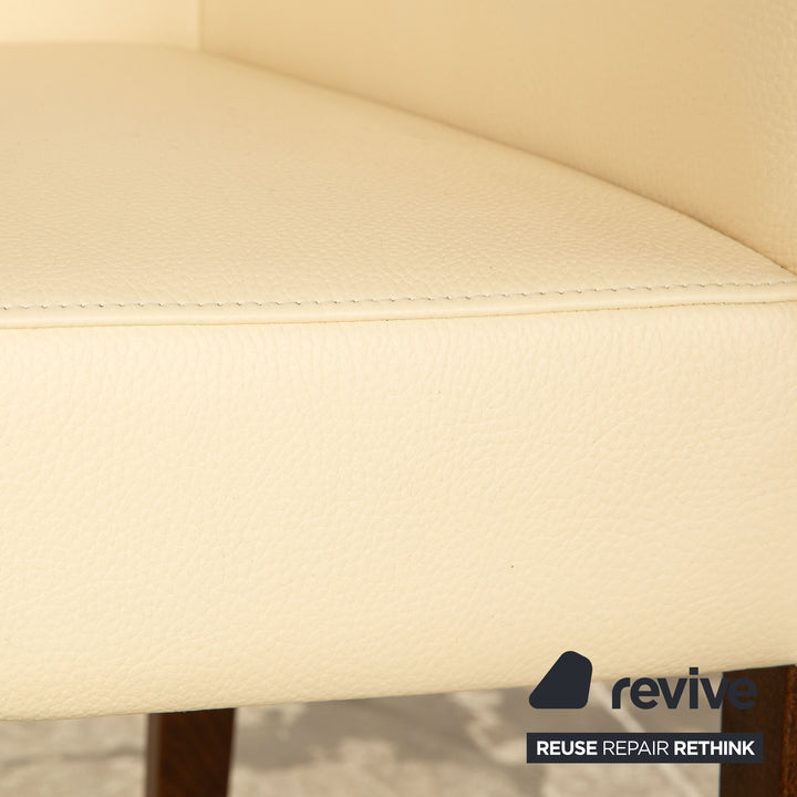 Lot de 6 chaises en cuir Christine Kröncke beige salle à manger