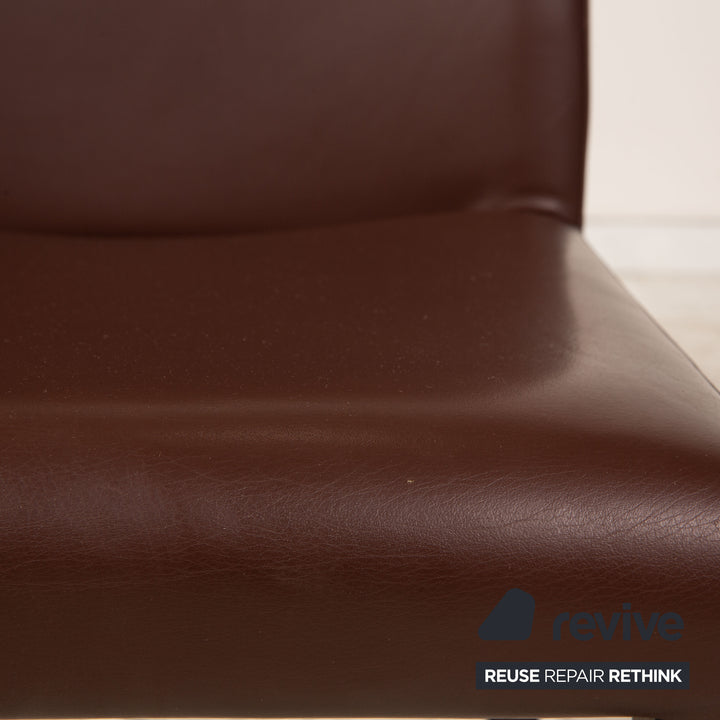 6er Garnitur Poltrona Frau Leder Stuhl Braun Esszimmer