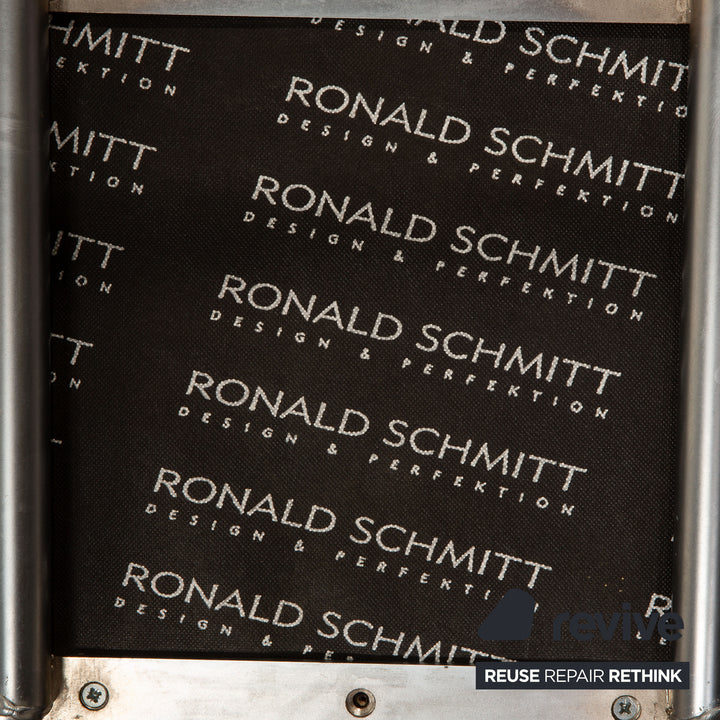 Lot de 6 chaises en cuir Ronald Schmitt bleu salle à manger