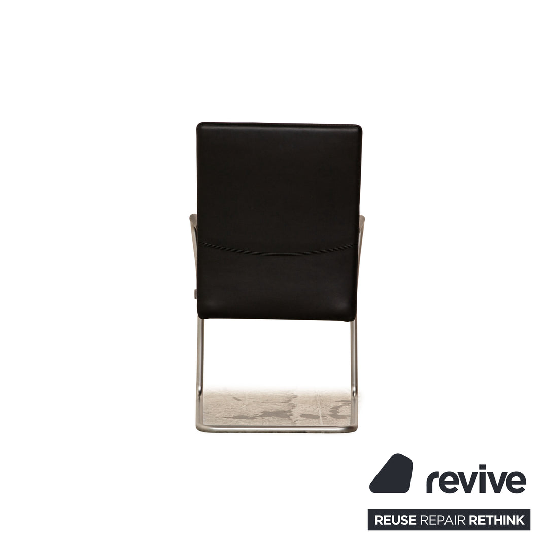 Lot de 6 chaises Walter Knoll Jason Lite noires salle à manger