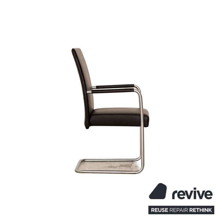 Lot de 6 chaises Walter Knoll Jason Lite noires salle à manger
