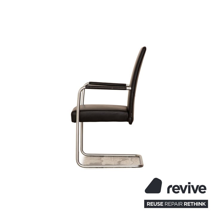 Lot de 6 chaises Walter Knoll Jason Lite noires salle à manger