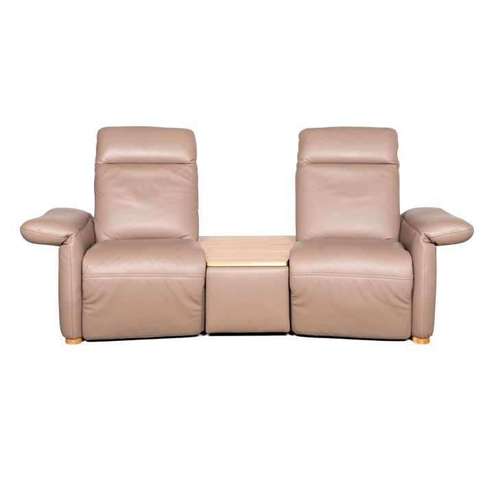 Koinor Elena designer leather sofa beige two-seater genuine leather #8167