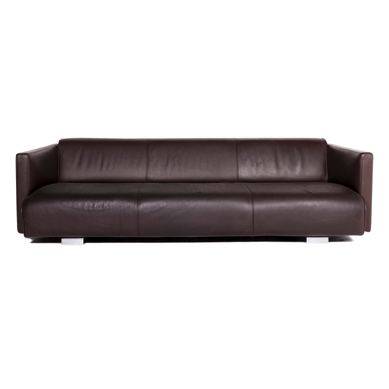 Rolf Benz 6300 Designer Leder Sofa Braun Dreisitzer Couch 