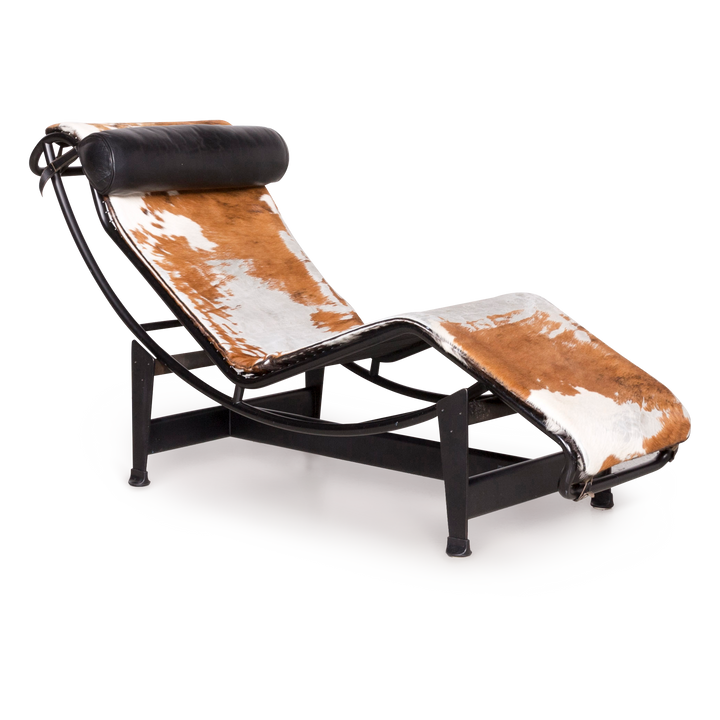 Cassina Le Corbusier LC 4 Designer Leather Lounger Brown Genuine Leather #8092