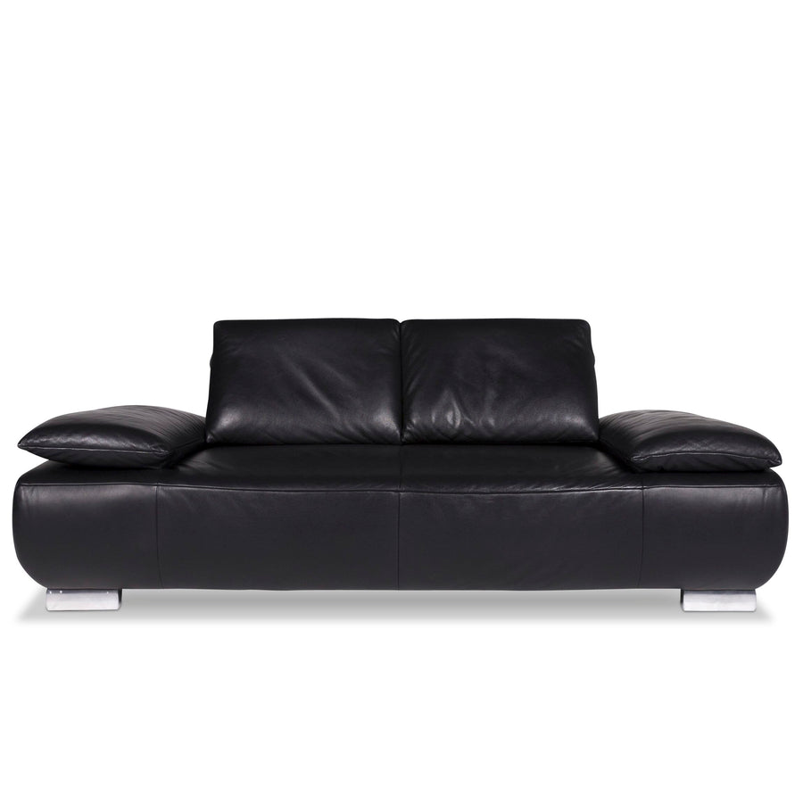 Koinor Volare Designer Leather Sofa Black Two Seater #10344