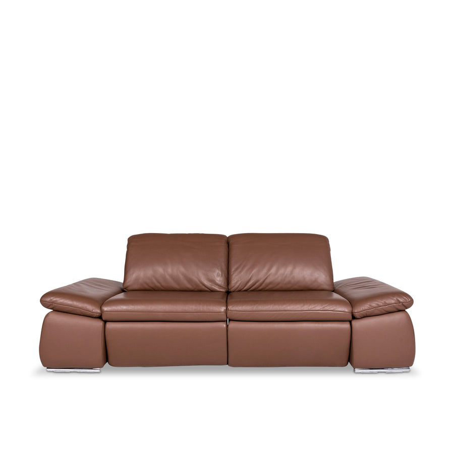 Koinor Evento leather sofa brown two-seater relax function couch #9624