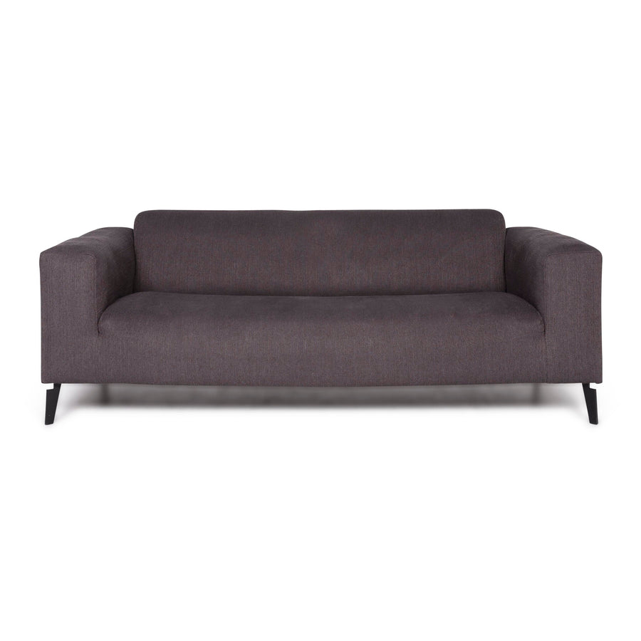Rolf Benz fabric sofa anthracite three-seater couch #9412