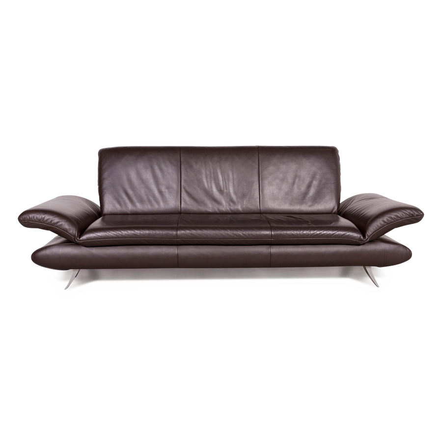 Koinor Rossini designer leather sofa brown three-seater genuine leather couch #8358