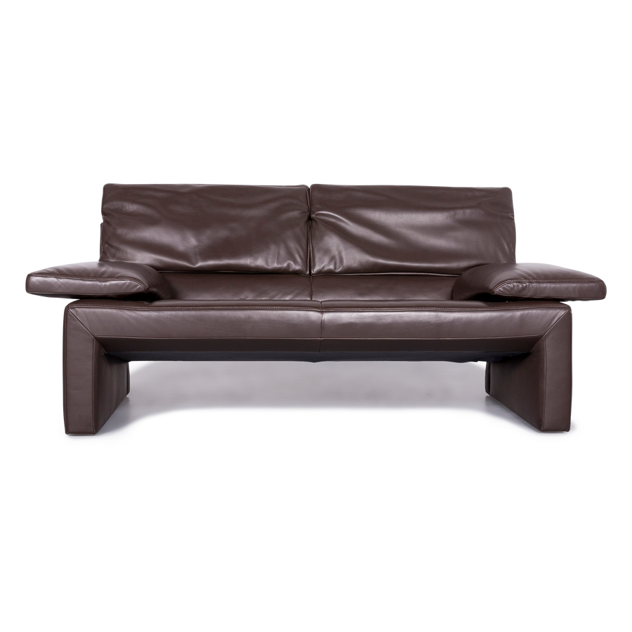 Jori Espalda Designer Leder Sofa Braun Echtleder Zweisitzer Couch #6844