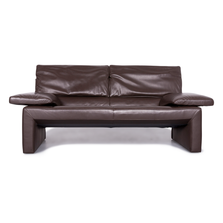 Jori Espalda designer leather sofa brown genuine leather two-seater couch #6844