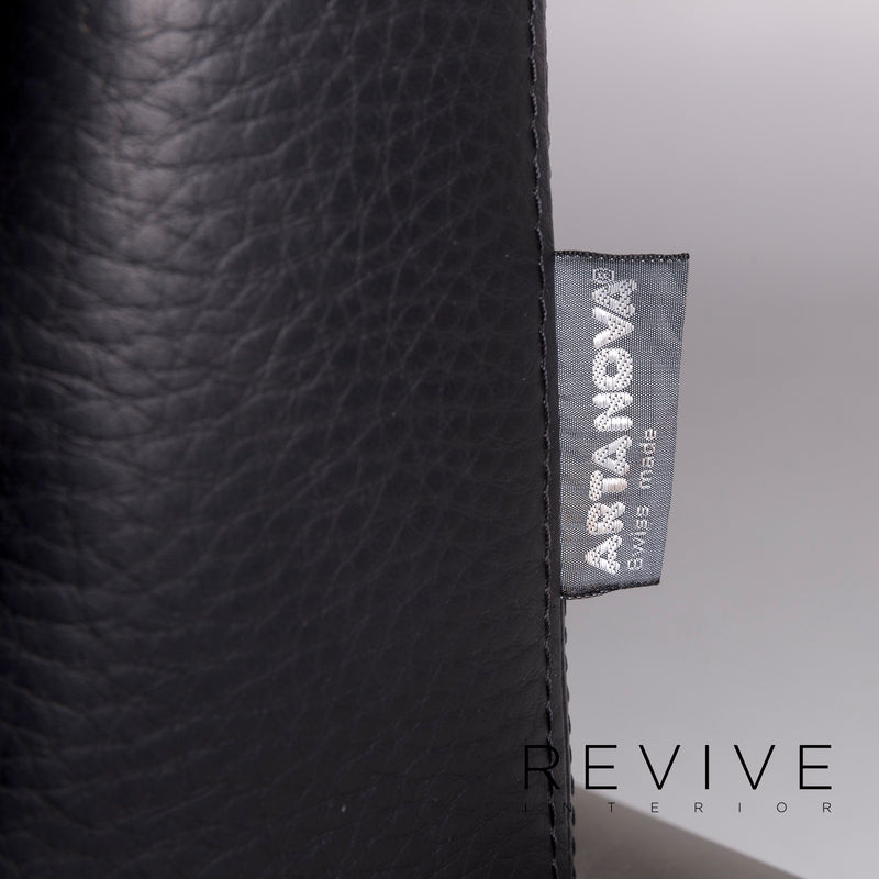 Artanova Medea Leder Ecksofa Schwarz Sofa Couch 