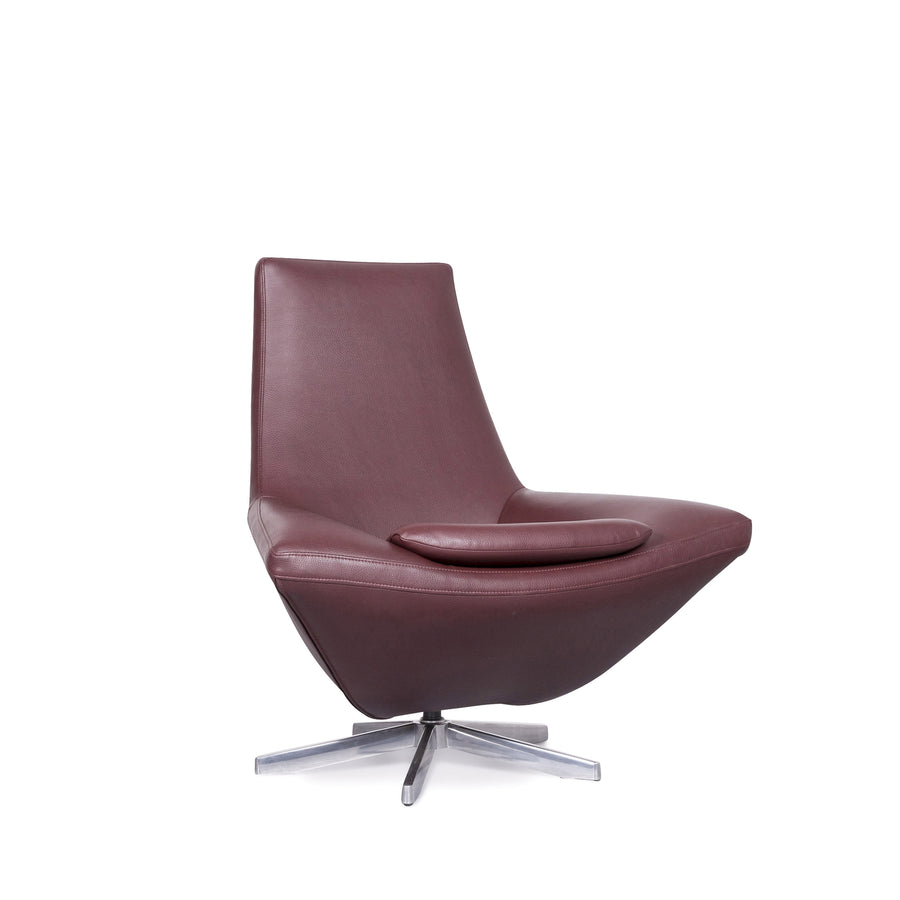 JORI leather look faux leather armchair Bordeaux swivel chair #6979
