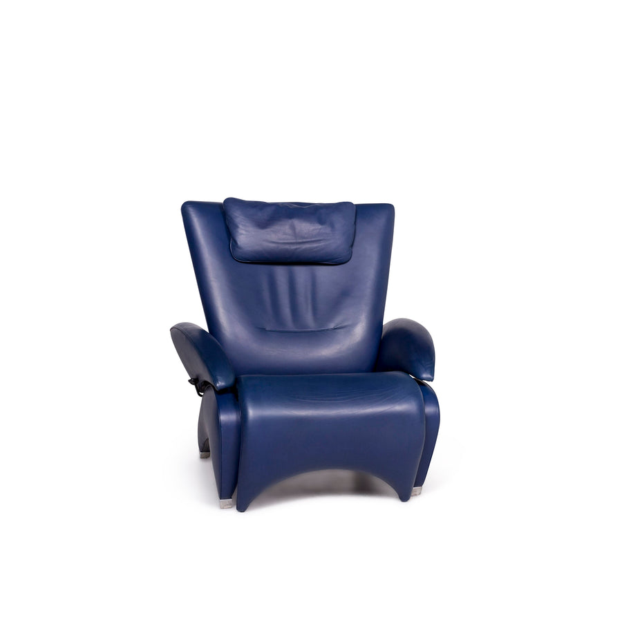 de Sede DS 260 Designer Leder Sessel Blau Relax Funktion #9493