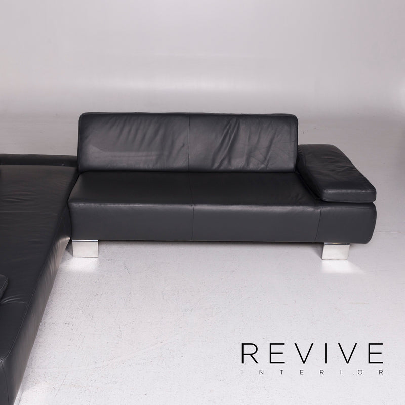 Willi Schillig Leder Ecksofa Anthrazit Grau Sofa Couch 