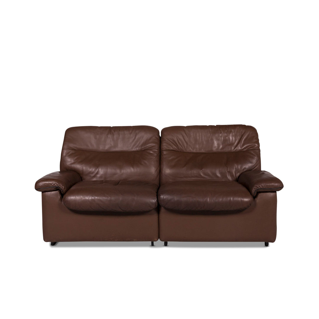 de Sede Leder Sofa Braun Zweisitzer Couch #9814