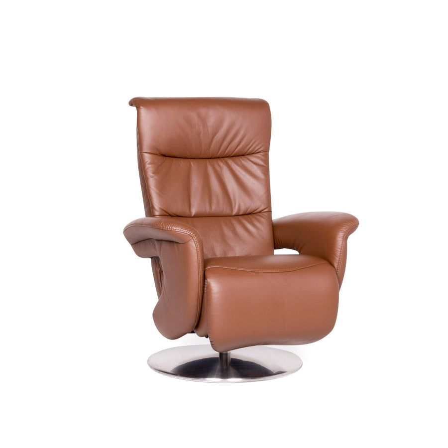 Himolla Designer Leather Armchair Brown Genuine Leather Chair #8855
