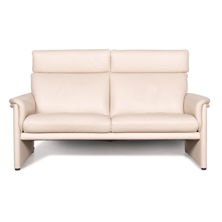 Cor Zento Leder Sofa Creme Zweisitzer Echtleder Couch #8064