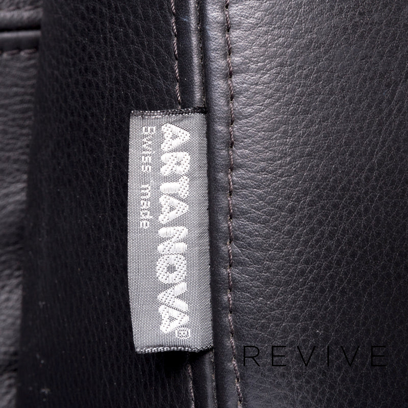 Artanova Medea Leder Ecksofa Schwarz Echtleder Sofa Couch 