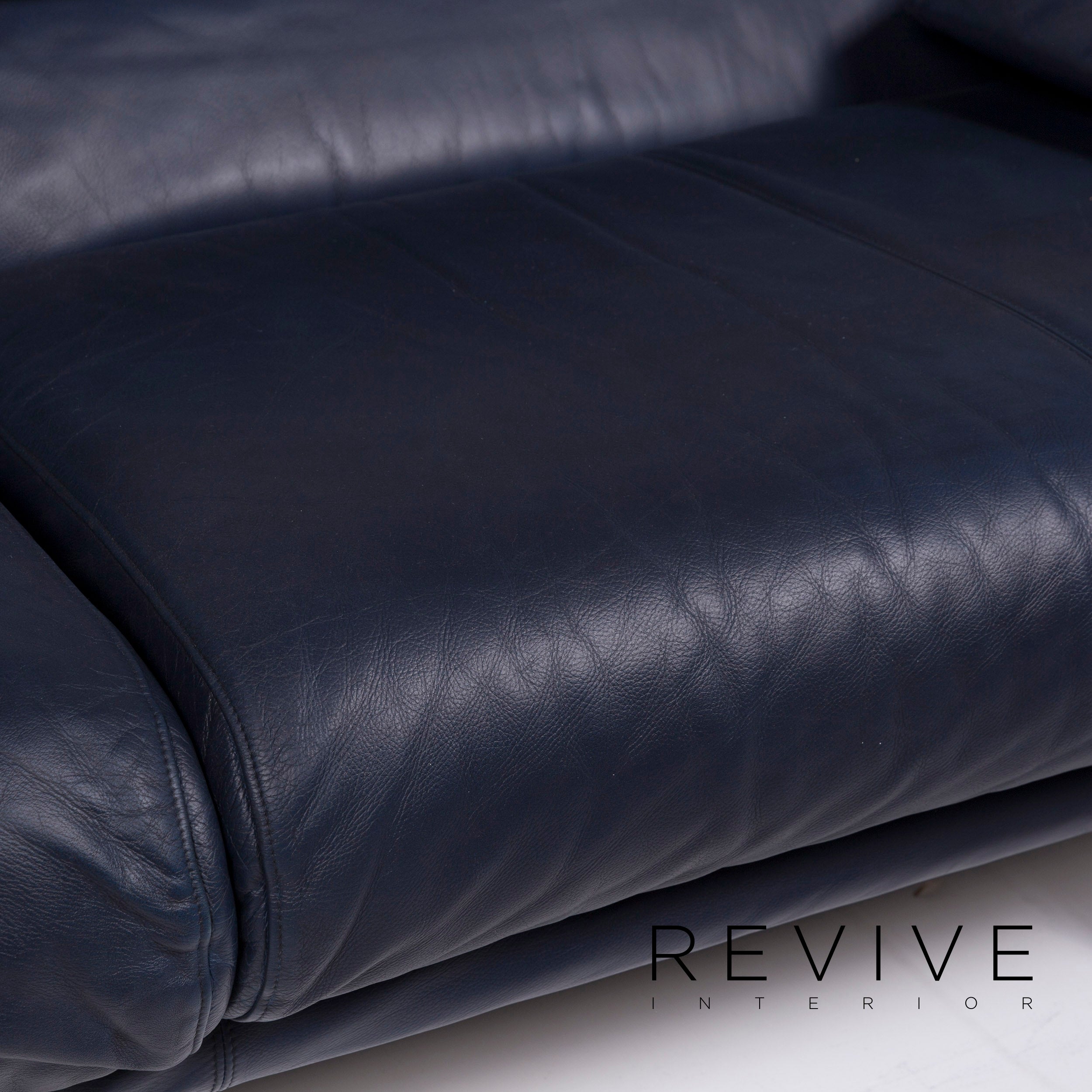 B&B Italia Dreisitzer Alanda Blau Leder - 2. Hand - Revive.de