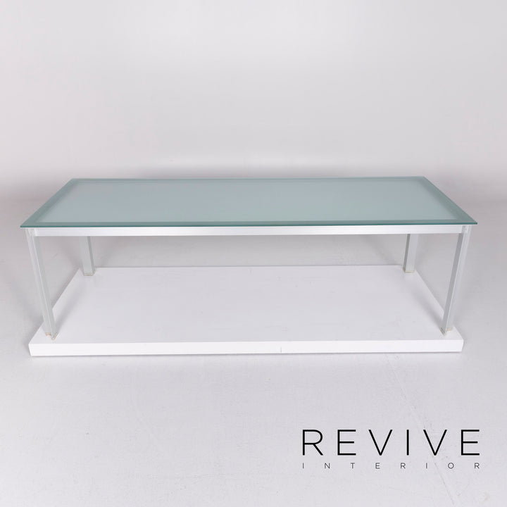 B&B Italia Designer Glas Tisch Silber Esstisch #10757