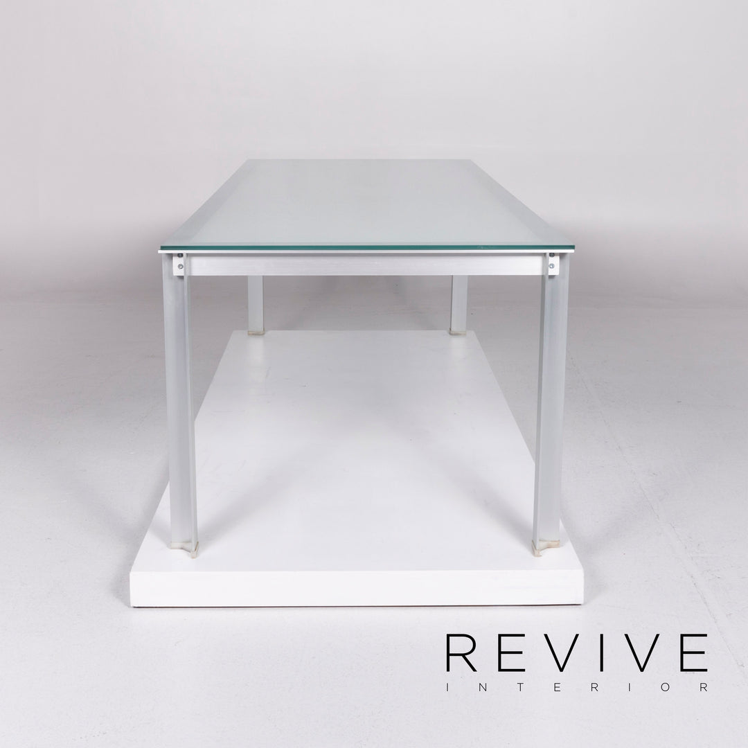 B&B Italia Designer Glas Tisch Silber Esstisch #10757