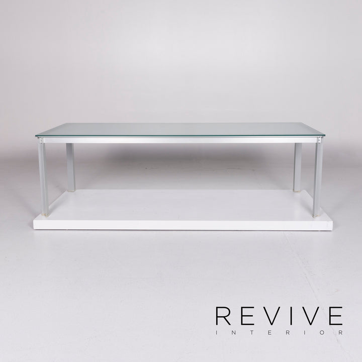 B&B Italia Designer Glas Tisch Silber Esstisch #10757