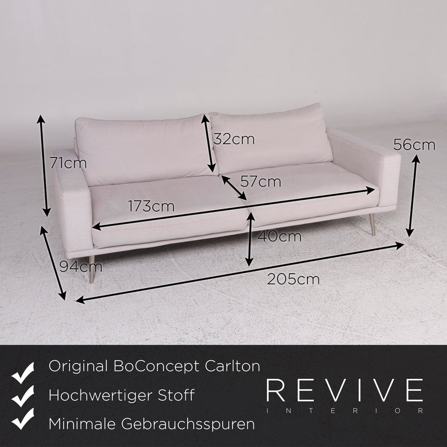 BoConcept Carlton Designer Fabric Couch Set Three Seater Stool #10094