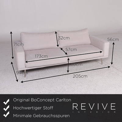 BoConcept Carlton Designer Stoff Couch Garnitur Dreisitzer Hocker #10094