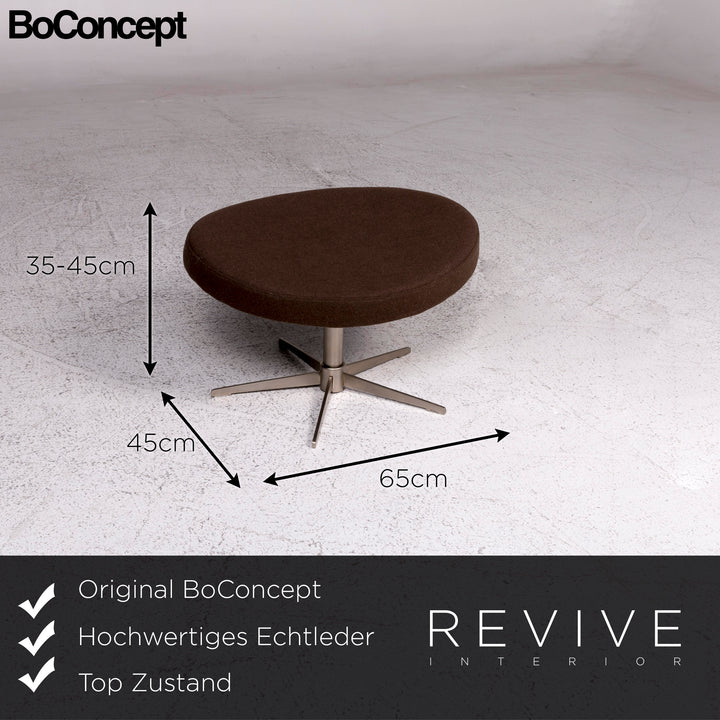BoConcept fabric stool brown swivel function #9795