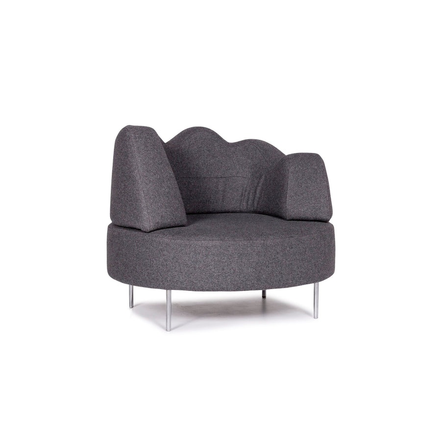 Brühl &amp; Sippold Coupole Bleue Fabric Armchair Gray #10651